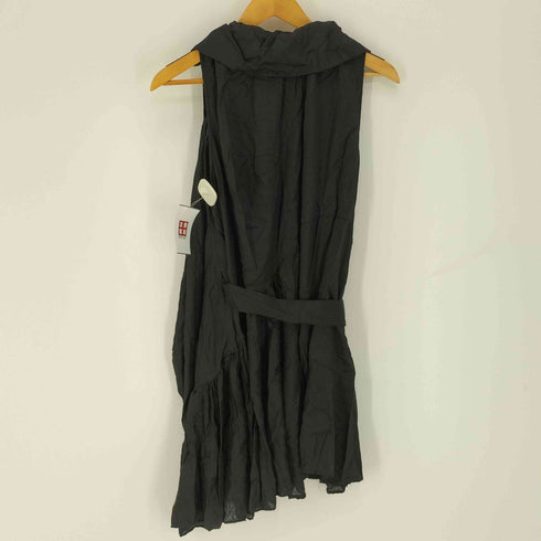 ゴム gomme Ruffled long ves テンセル フリル ロングベスト レディース
