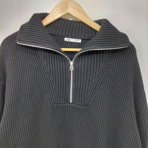 ザラ ZARA ハーフジップ ハイネック セーター メンズ import:XL
