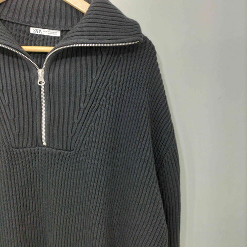 ザラ ZARA ハーフジップ ハイネック セーター メンズ import:XL