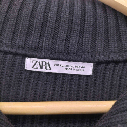 ザラ ZARA ハーフジップ ハイネック セーター メンズ import:XL