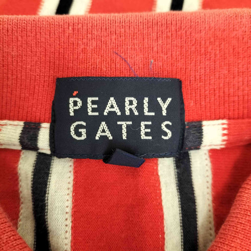 パーリーゲイツ PEARLY GATES 日本製 ストライプ ポロシャツ メンズ JPN:2