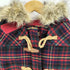 ラルフローレン RALPH LAUREN タータンチェック ファー ダッフルコート レディース 130