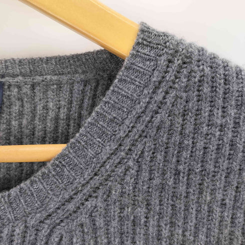 エスマックスマーラ S Max Mara イタリア製 畔編み ポケット付き クルーネック セーター レディース