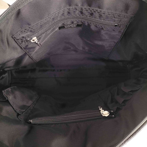 バーバリーブラックレーベル BURBERRY BLACK LABEL レザー切替 ノバチェック ブリーフケース メンズ
