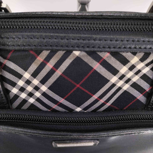 バーバリーブラックレーベル BURBERRY BLACK LABEL レザー切替 ノバチェック ブリーフケース メンズ