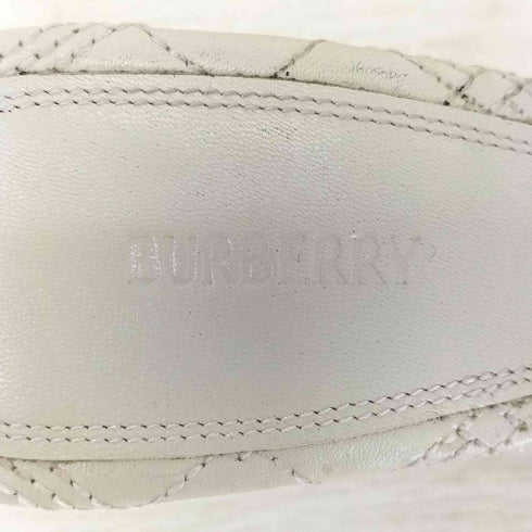 バーバリー BURBERRY バラ刺繍 キルティング ヒール サンダル レディース 37