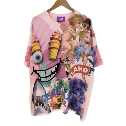 ランドバイミルクボーイ LAND by MILKBOY CEREAL KILLER TEE 総柄 プリント Tシャツ レディース