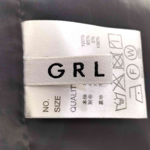 グレイル GRL チェック柄 ボウタイ フリルスリーブ マーメイドワンピース レディース S