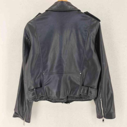 ザラ ZARA フェイクレザー ダブルライダース ジャケット レディース L