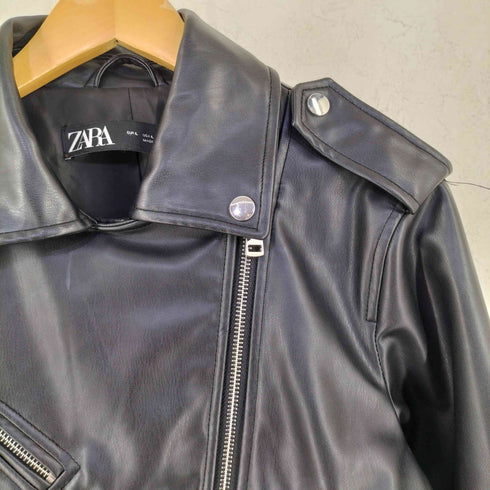 ザラ ZARA フェイクレザー ダブルライダース ジャケット レディース L
