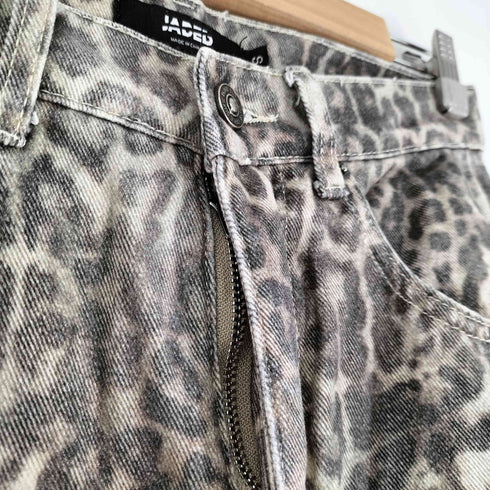 JADED レオパードプリント ワイドデニムパンツ レディース JPN:S