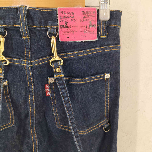 アールエヌエー RNA ボンテージロークロッチスキニーデニムパンツ スタッズ レディース S