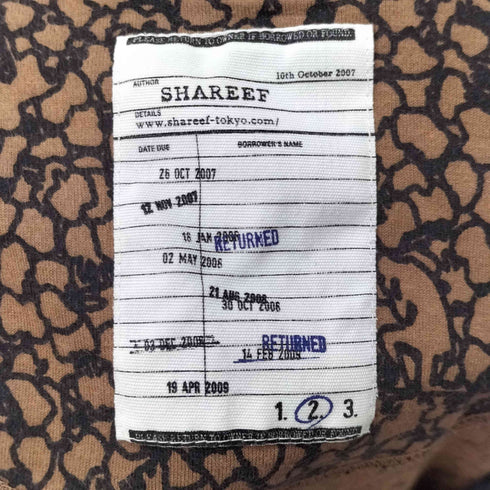 シャリーフ SHAREEF 総柄 半袖 ポケット Tシャツ メンズ JPN:2