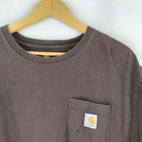 カーハート Carhartt original fit ビッグシルエット ワンポイントロゴ ポケ付き半袖無地Tシャツ メンズ import:XL