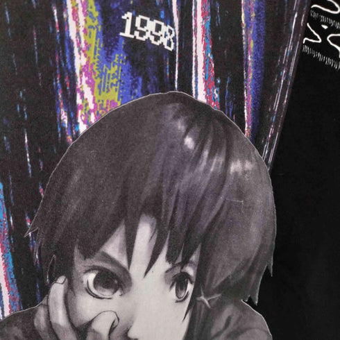 KUDAN アニメイラストプリント クルーネックTシャツ メンズ import:L