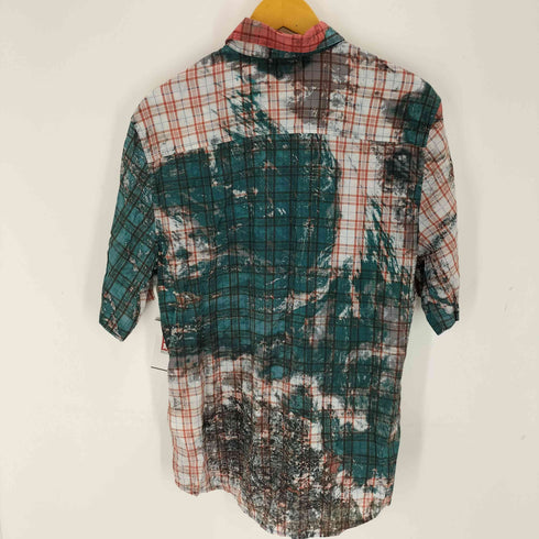 ディーゼル DIESEL S-Umbe-SSL-Globe チェック柄 グラフィック S/S シャツ メンズ JPN:46