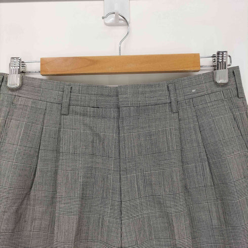 グレンチェック ウール 2タックスウェットパンツ メンズ 79