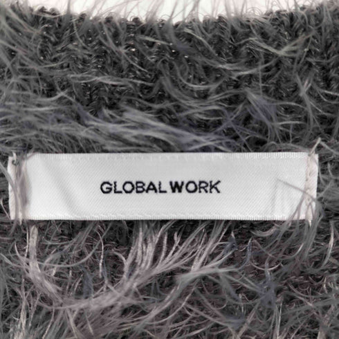 グローバルワーク GLOBAL WORK シャギーニット リブタイトスカート セットアップ レディース L/L