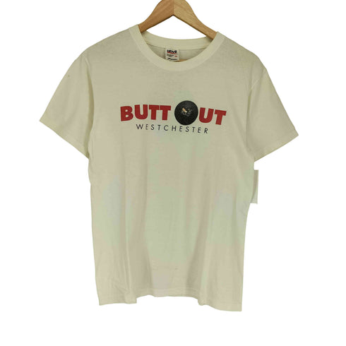 アンビル Anvil USA製 BUTTOUT 両面プリント クルーネックTシャツ メンズ JPN:M