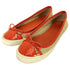 トリーバーチ TORY BURCH SYNTHETIC SOLE 異素材切替 リボン フラットシューズ バレエシューズ レディース 5M