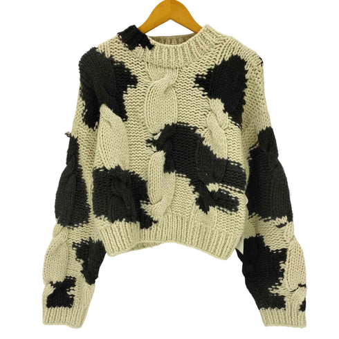 スライ SLY COW CABLE SWEATER カウ ケーブルセーター レディース FREE