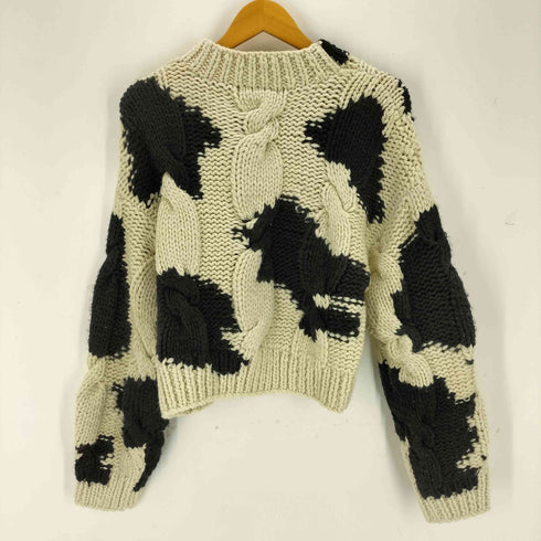 スライ SLY COW CABLE SWEATER カウ ケーブルセーター レディース FREE
