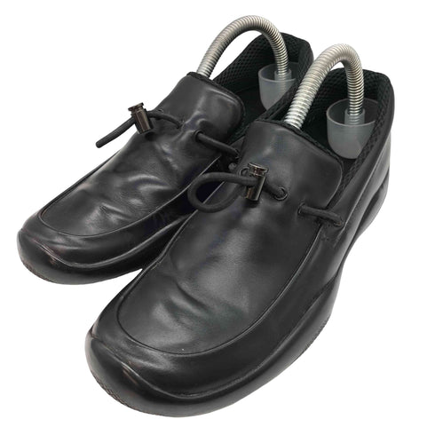プラダ PRADA イタリア製 SPORT Vibramソール ドローコード レザー ローファー レディース EUR:35