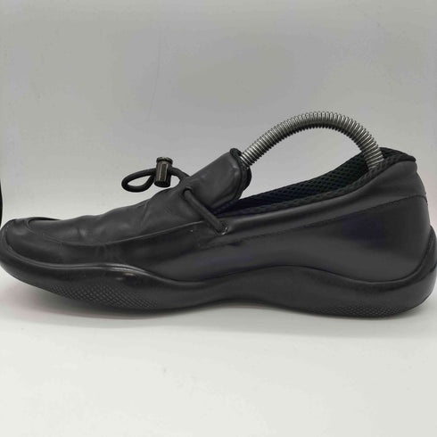 プラダ PRADA イタリア製 SPORT Vibramソール ドローコード レザー ローファー レディース EUR:35