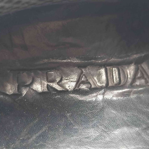 プラダ PRADA イタリア製 SPORT Vibramソール ドローコード レザー ローファー レディース EUR:35