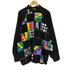 80s-90s MODI DENIM スパンコールデザイン スタンドカラージップアップジャケット メンズ JPN:M