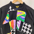 80s-90s MODI DENIM スパンコールデザイン スタンドカラージップアップジャケット メンズ JPN:M
