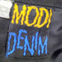80s-90s MODI DENIM スパンコールデザイン スタンドカラージップアップジャケット メンズ JPN:M