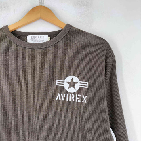アヴィレックス AVIREX ワッフル ロゴプリント カットソー メンズ JPN:L
