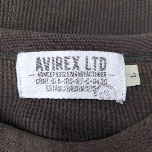 アヴィレックス AVIREX ワッフル ロゴプリント カットソー メンズ JPN:L
