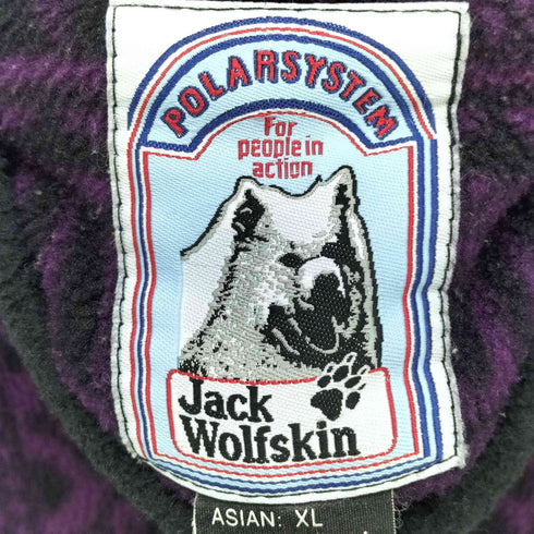 ジャックウルフスキン JACK WOLFSKIN POLARSYSTEM 総柄 フリース ジャケット メンズ JPN:XL