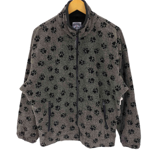 ジャックウルフスキン JACK WOLFSKIN POLARSYSTEM 総柄 フリース ジャケット メンズ import:L