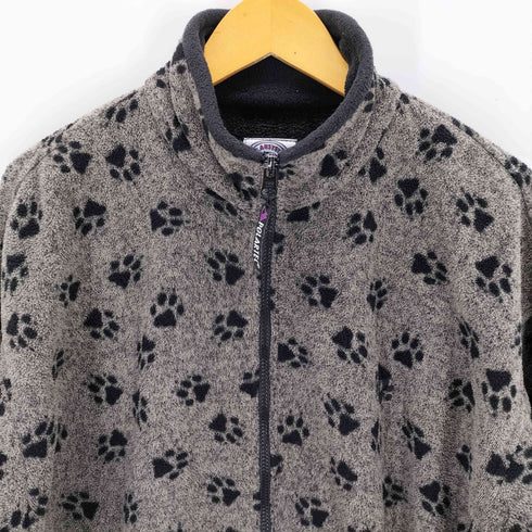 ジャックウルフスキン JACK WOLFSKIN POLARSYSTEM 総柄 フリース ジャケット メンズ import:L