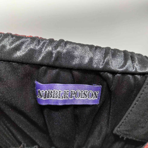 NIBBLE POISON チェック柄 アシンメトリー レースアップ ギャザーワンピース レディース JPN:M
