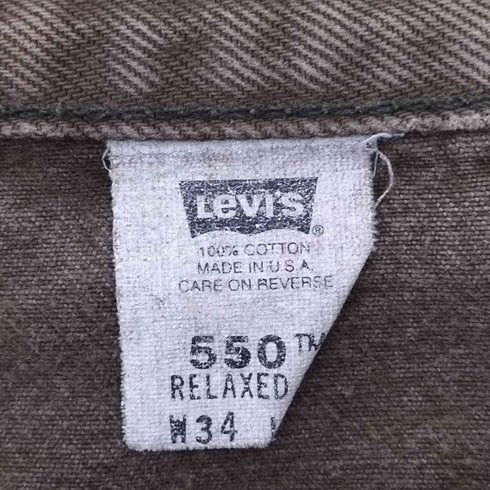 リーバイス Levis 00S USA製 ボタン裏554 後染 550 RELAXED FIT リラックスフィットテーパードデニムパンツ メンズ W34 L32