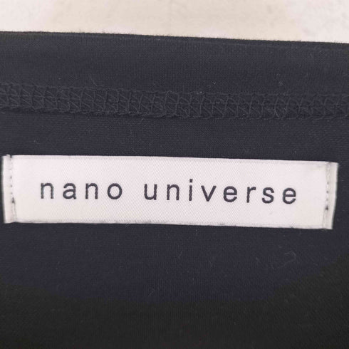 ナノユニバース NANO universe モクロディ ボートネック サイドスリット Tシャツ メンズ L