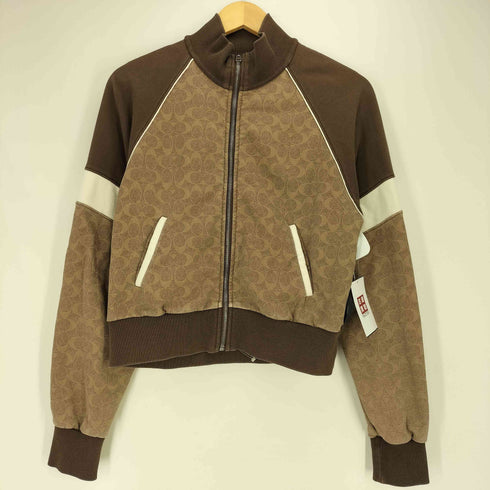 コーチ COACH シグネクチャー ジップアップ スウェットシャツ トラックジャケット ショートパンツ セットアップ レディース トップスM パンツXS