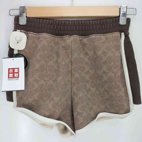 コーチ COACH シグネクチャー ジップアップ スウェットシャツ トラックジャケット ショートパンツ セットアップ レディース トップスM パンツXS