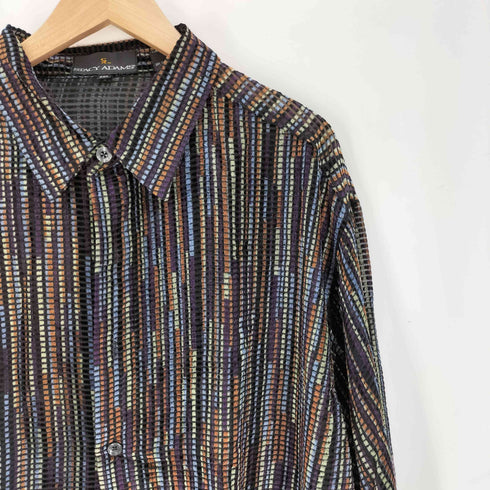 ステイシーアダムス STACY ADAMS 90-00S 総柄 マルチカラー L/S シャツ メンズ 2XL
