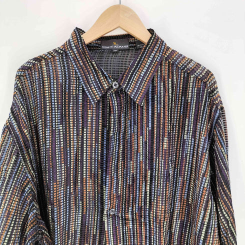 ステイシーアダムス STACY ADAMS 90-00S 総柄 マルチカラー L/S シャツ メンズ 2XL