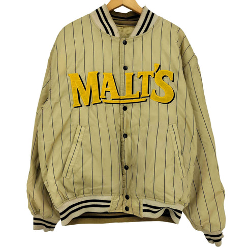 90S MALT’S モルツビール ロゴ刺繍 リバーシブルスタジアムジャンパー メンズ