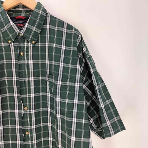 ラングラー Wrangler WRIKLE RESIST タータンチェック S/S ボタンダウン シャツ メンズ 3XL