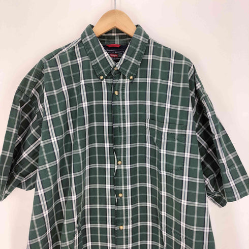 ラングラー Wrangler WRIKLE RESIST タータンチェック S/S ボタンダウン シャツ メンズ 3XL