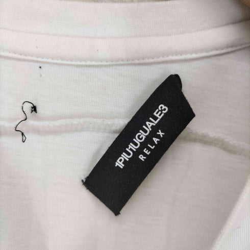 ウノピゥウノウグァーレトレリラックス 1PIU1UGUALE3 RELAX ロゴ ラインストーン 長袖 Tシャツ メンズ M