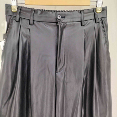 ザラ ZARA フェイクレザーワイドパンツ メンズ JPN:S