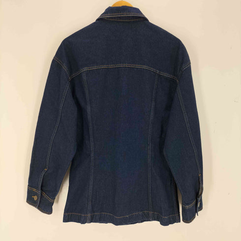 ザラ ZARA ウエスト ドローコード ステッチ デニム ジャケット レディース JPN:S